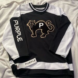 PURPLE BRAND ATHLETIC TEAM JERSEY LONG SLEEVE SIZE (LARGE)